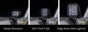 Ford Super Duty F550 LED Light Kit - Ditch - Diode Dynamics - Stage Series Backlit - Amber - `17-`22